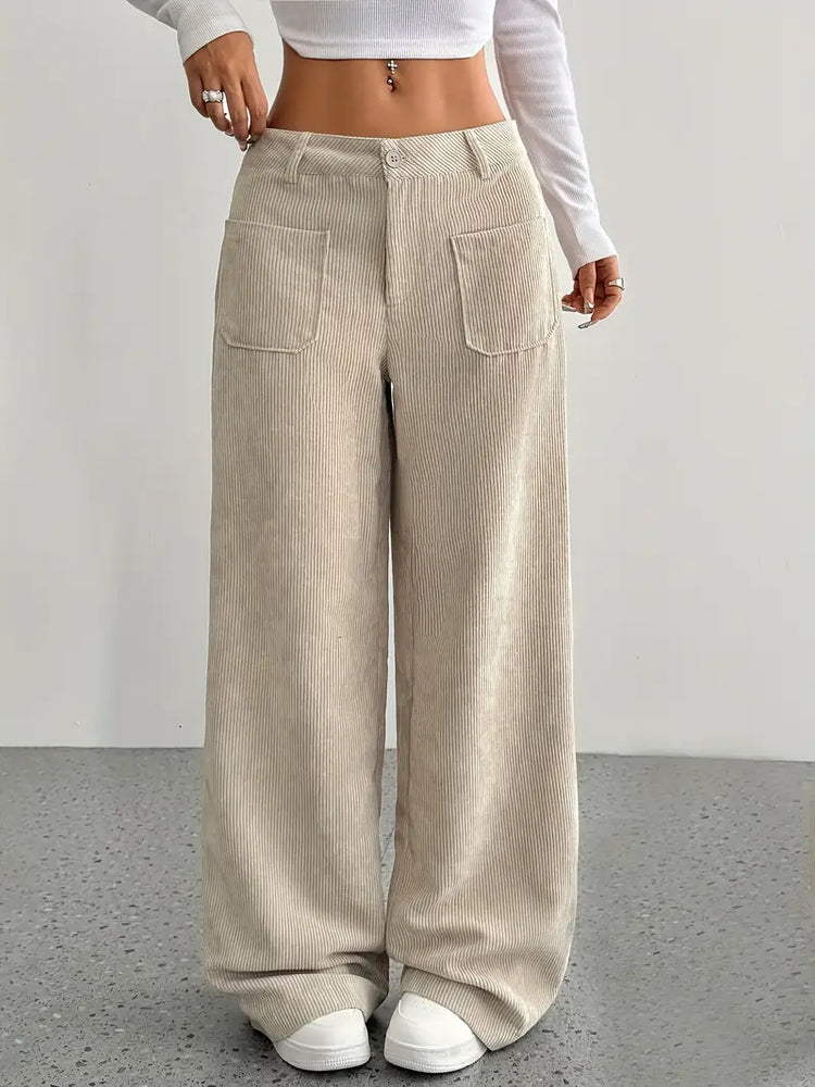 
                      
                        Corduroy Wide Leg Pants
                      
                    