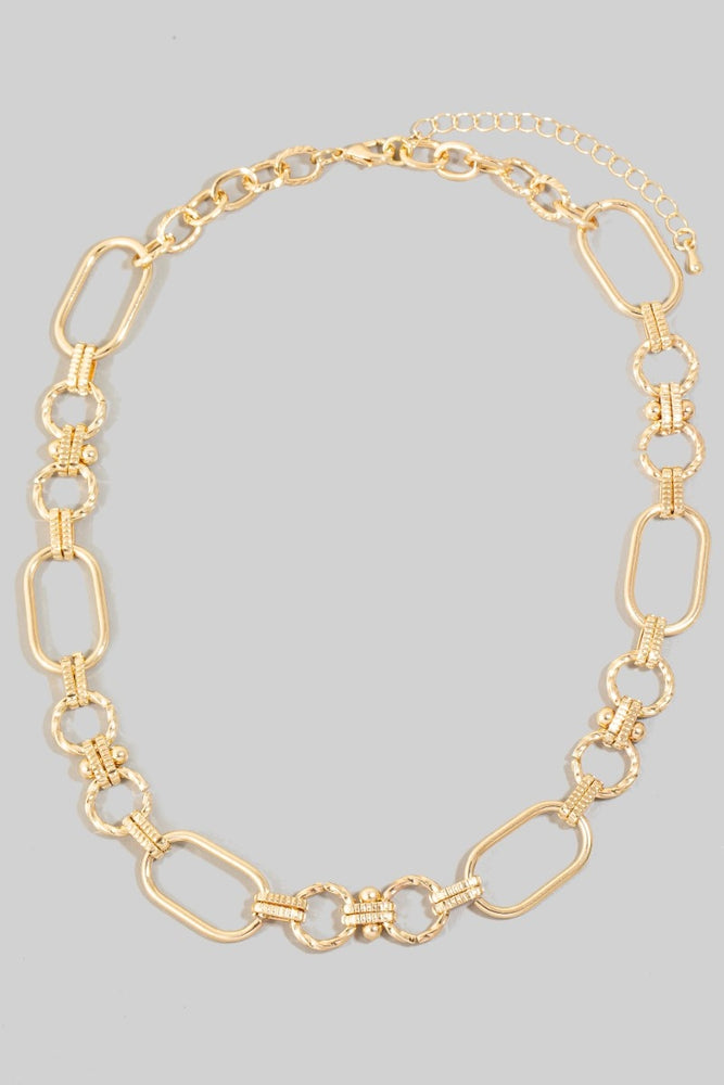 Abstract Mixed Chain Link Necklace