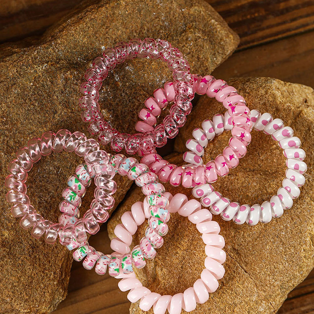 
                      
                        Pink Cute Gradient Starry Dotty Phone Cord Scrunchie Set
                      
                    