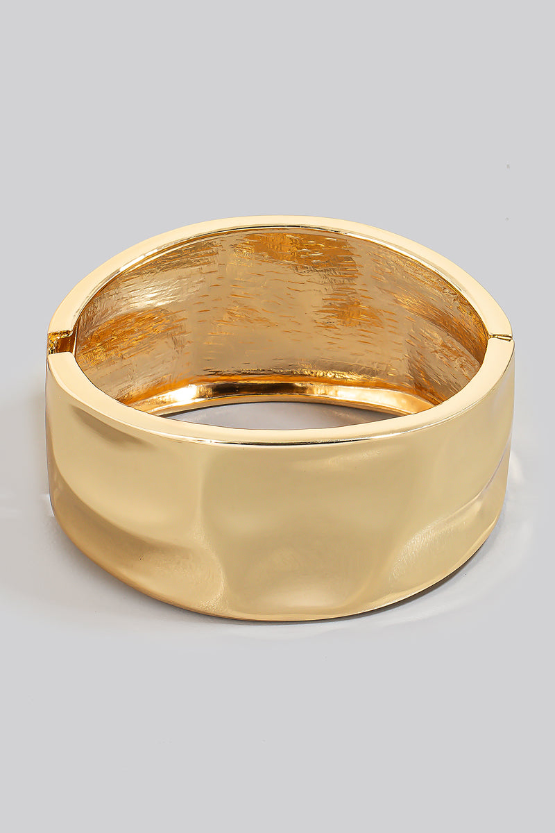 Bulky Wide Hinged Bangle Bracelet