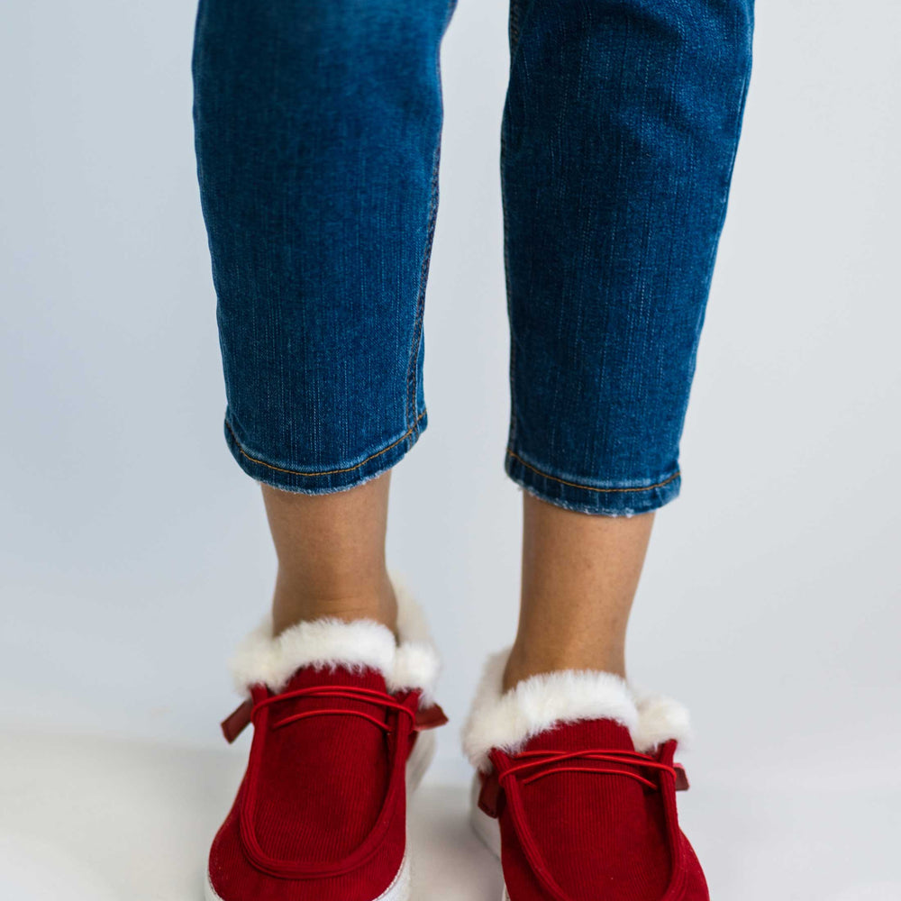 Fuzzy Red Shoes