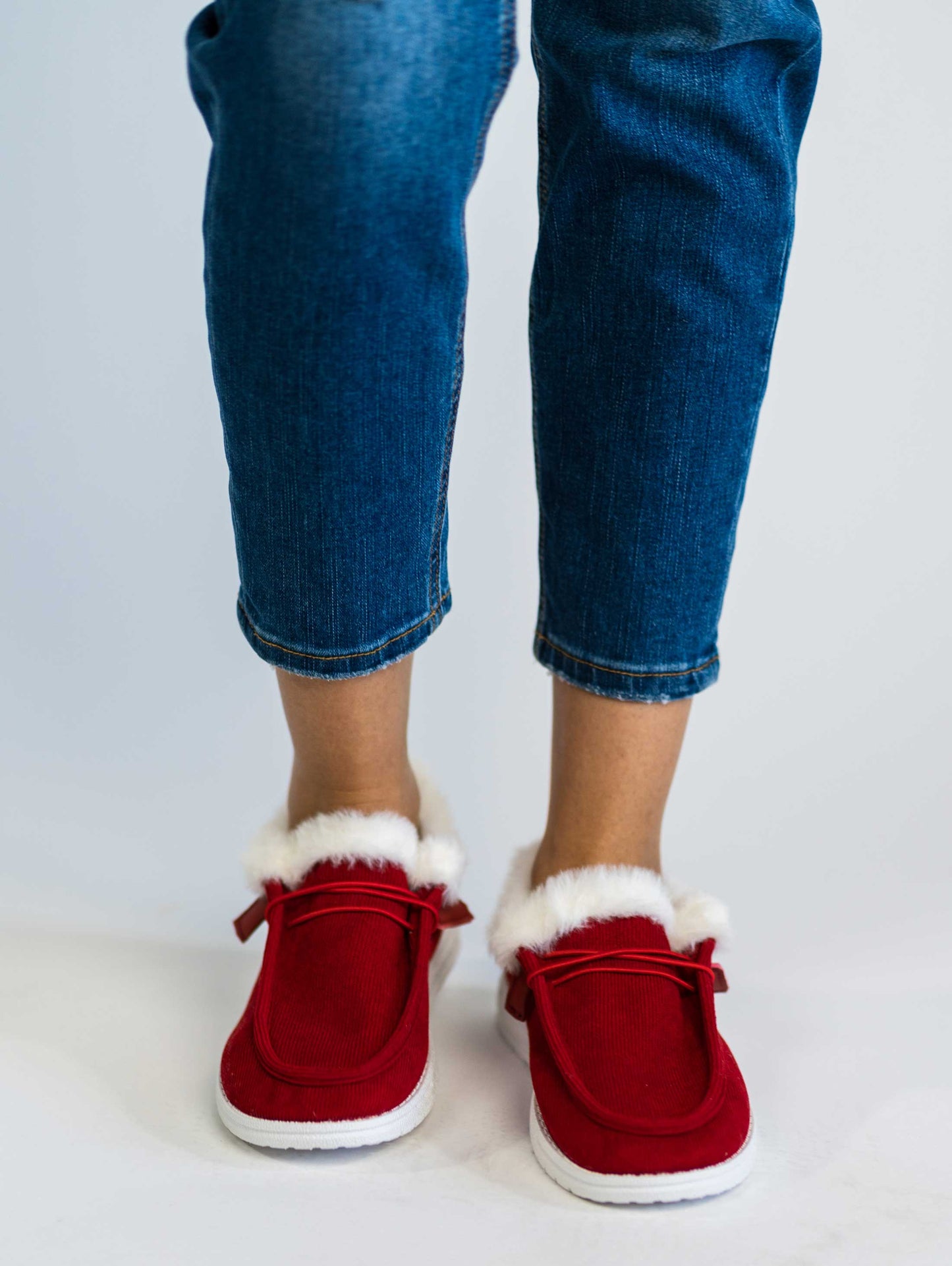 Fuzzy Red Shoes