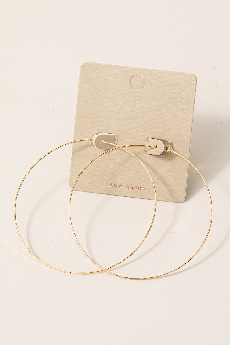 Circle Wire Hoop Earrings