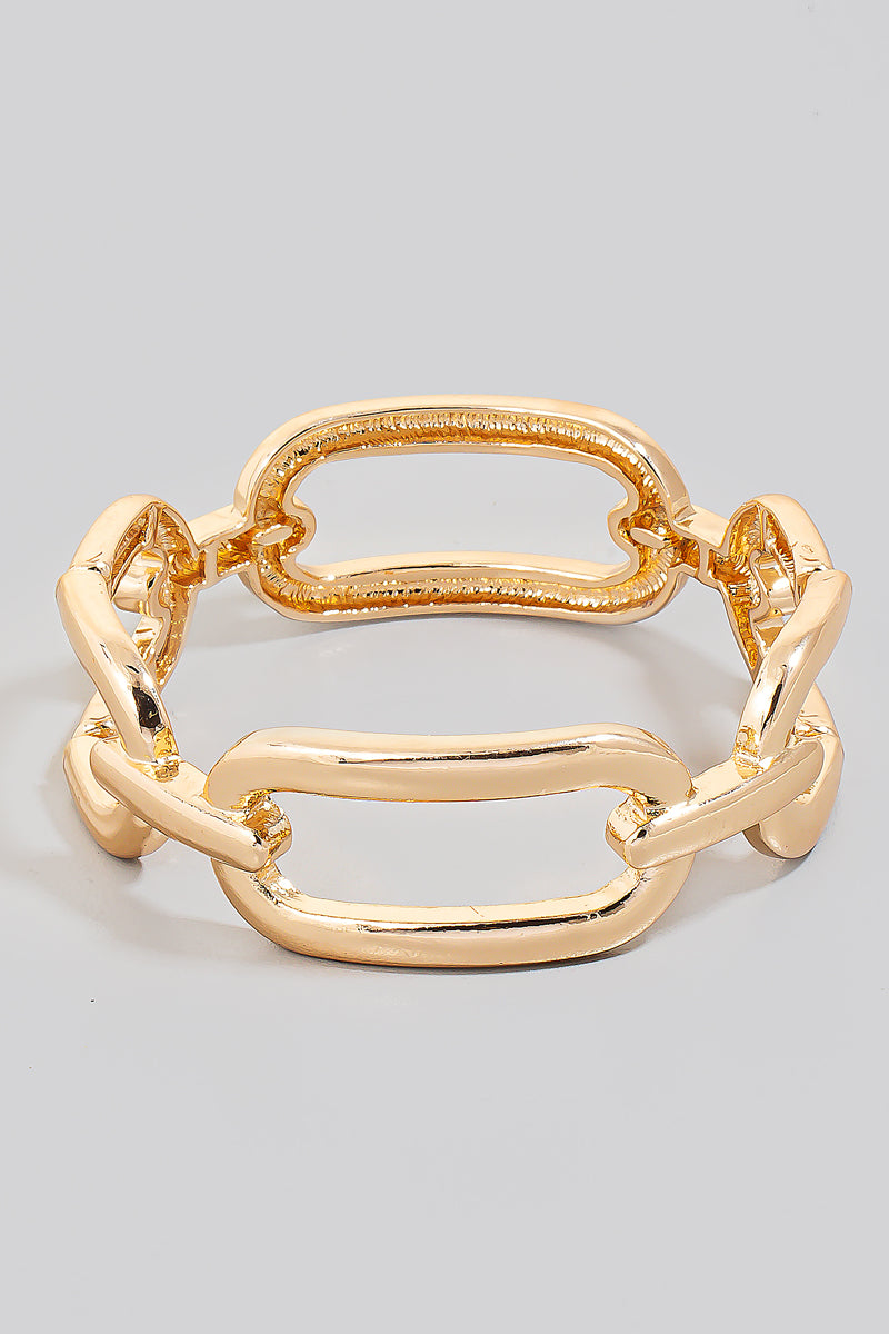 Elastic Oval Chain Bangle Bracelet