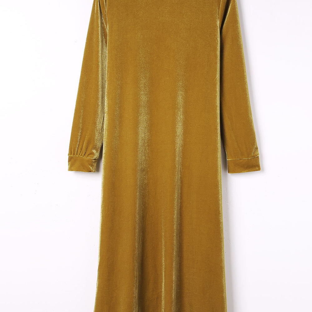 
                      
                        Yellow Velvet Open Front Pocketed Long Duster
                      
                    